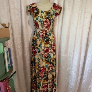 Smocked Floral Maxi dress